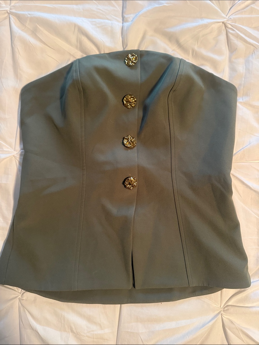 Express Olive Green Tube Top